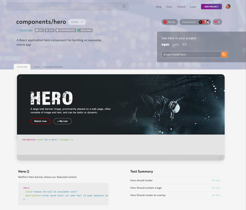 Components for building an App